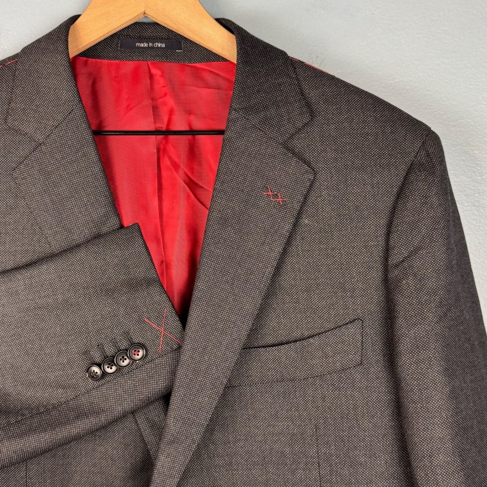 Suitsupply Sienna Mens 44S Gray Wool Sport Coat Blazer Vitale Barberis Canonico